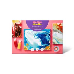Kickin' Kaleidoscope Paint Pouring Kit - Mondo Llama™: Includes Canvases, Acrylic Paint, Craft Supplies, Ages 12+