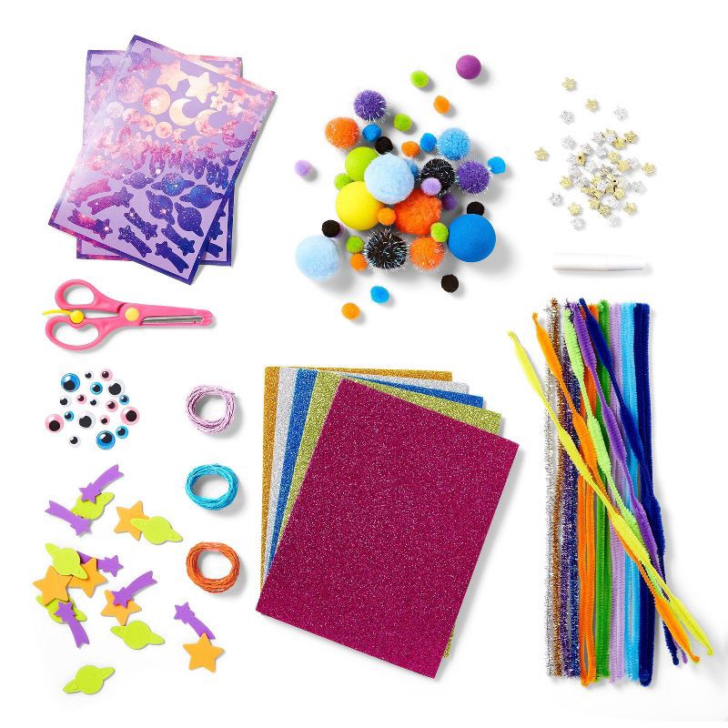 slide 2 of 4, Cosmic Bucket of Crafts Set - Mondo Llama™: DIY Art Kit with Pom Poms, 336 Pieces, Ages 6+, 336 ct