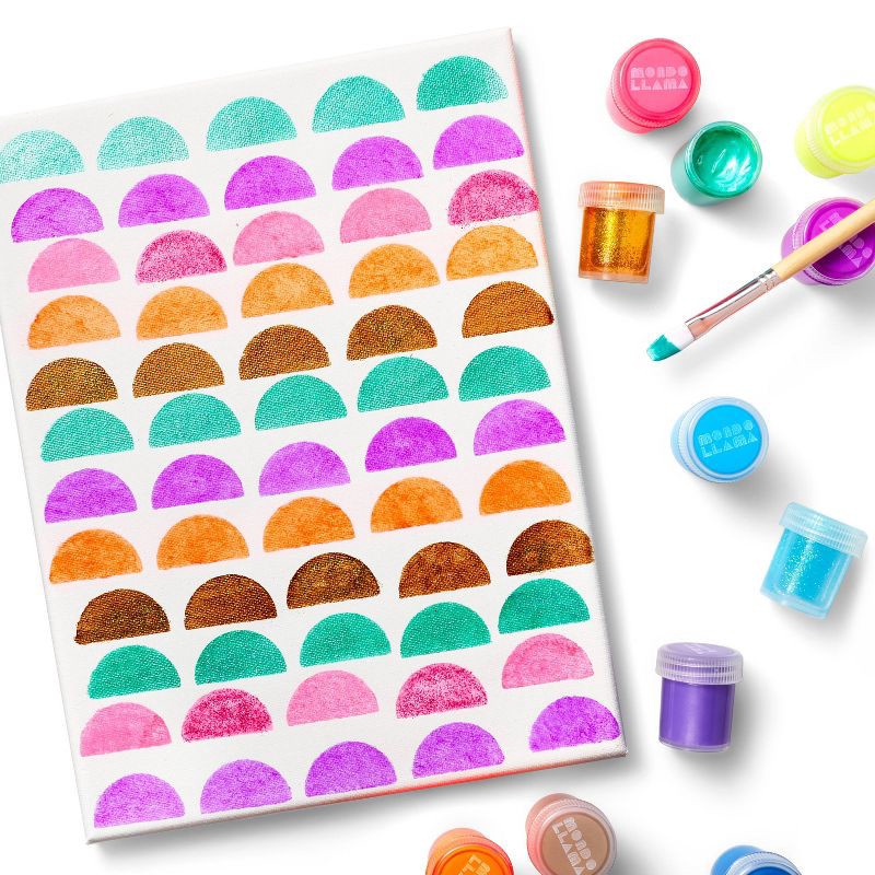 slide 4 of 5, 24ct Acrylic Paint Set Metallic/Neon/Glitter - Mondo Llama™: Non-Toxic Craft Paints for Kids, Water-Based, Multicolor, 24 ct