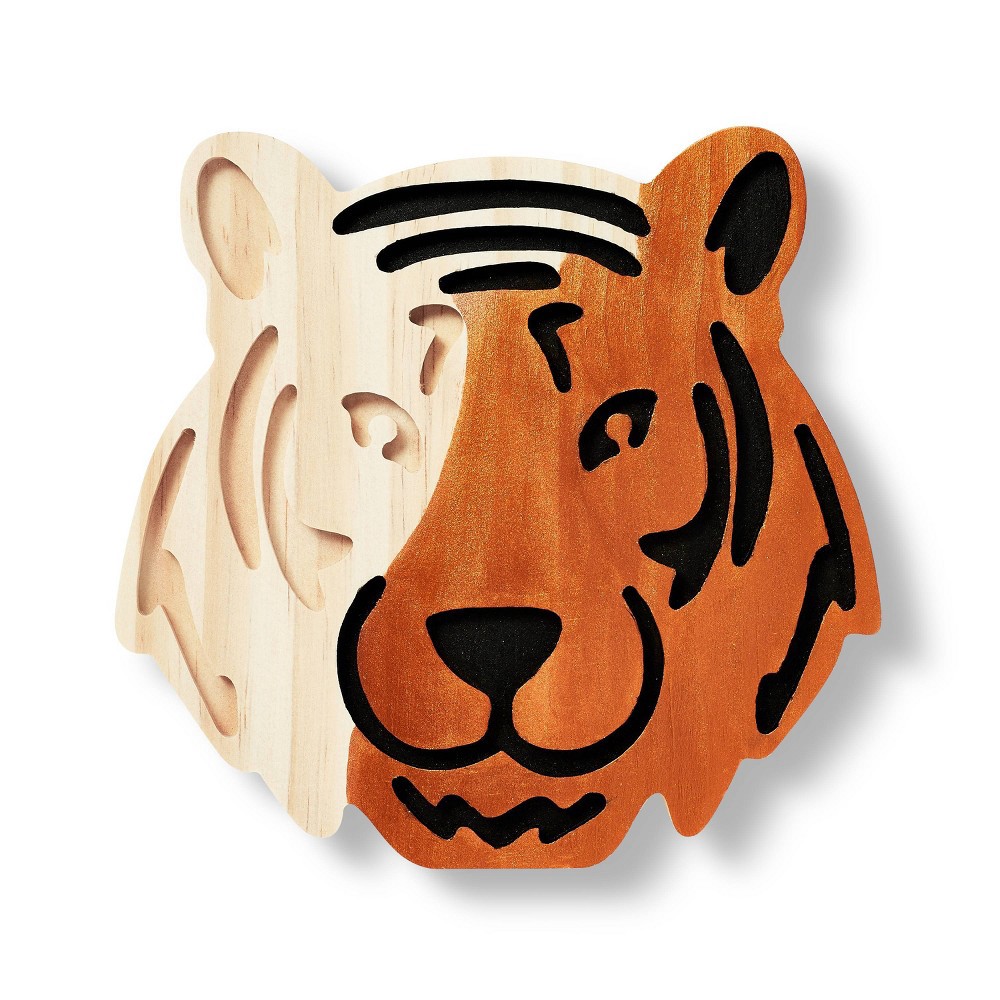 Freestanding Wood Tiger Face Mondo Llama 1 ct Shipt