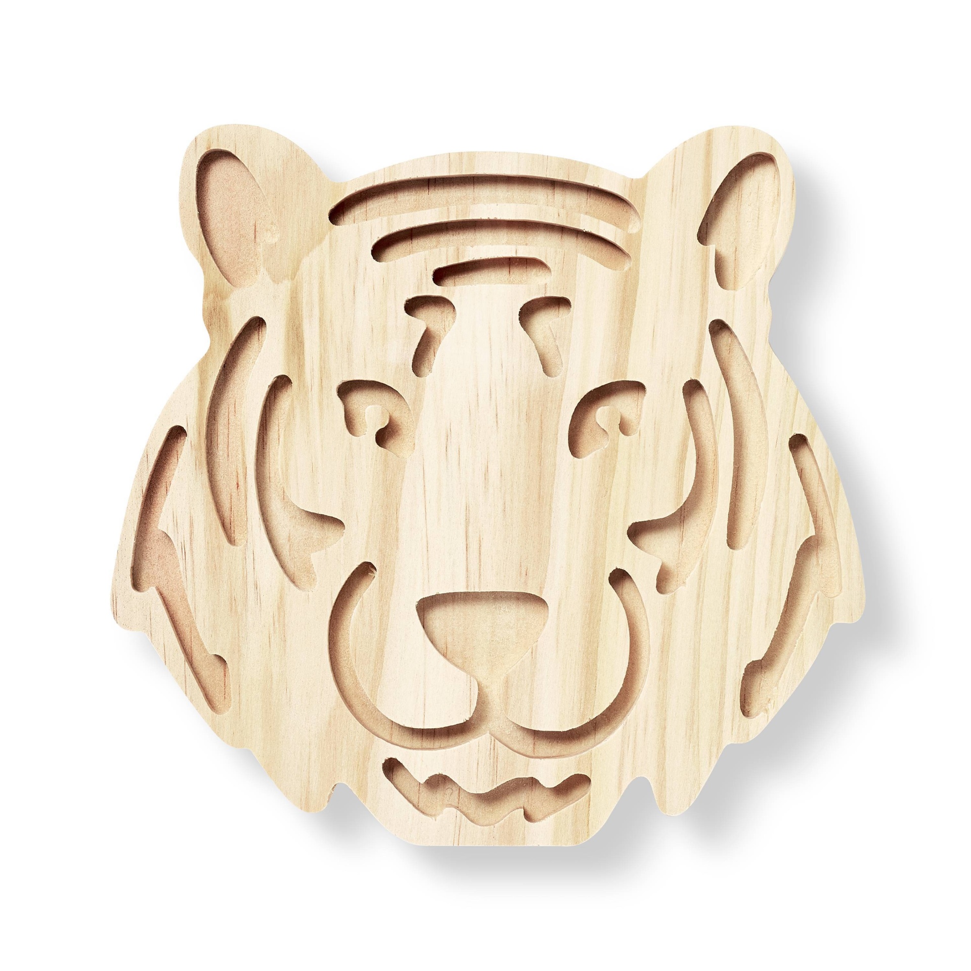 Freestanding Wood Tiger Face Mondo Llama 1 ct Shipt