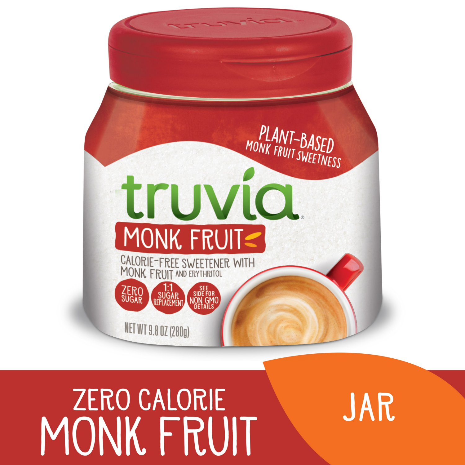 slide 3 of 4, Truvia Calorie-Free Monk Fruit Sweetener 9.8 oz, 9.8 oz