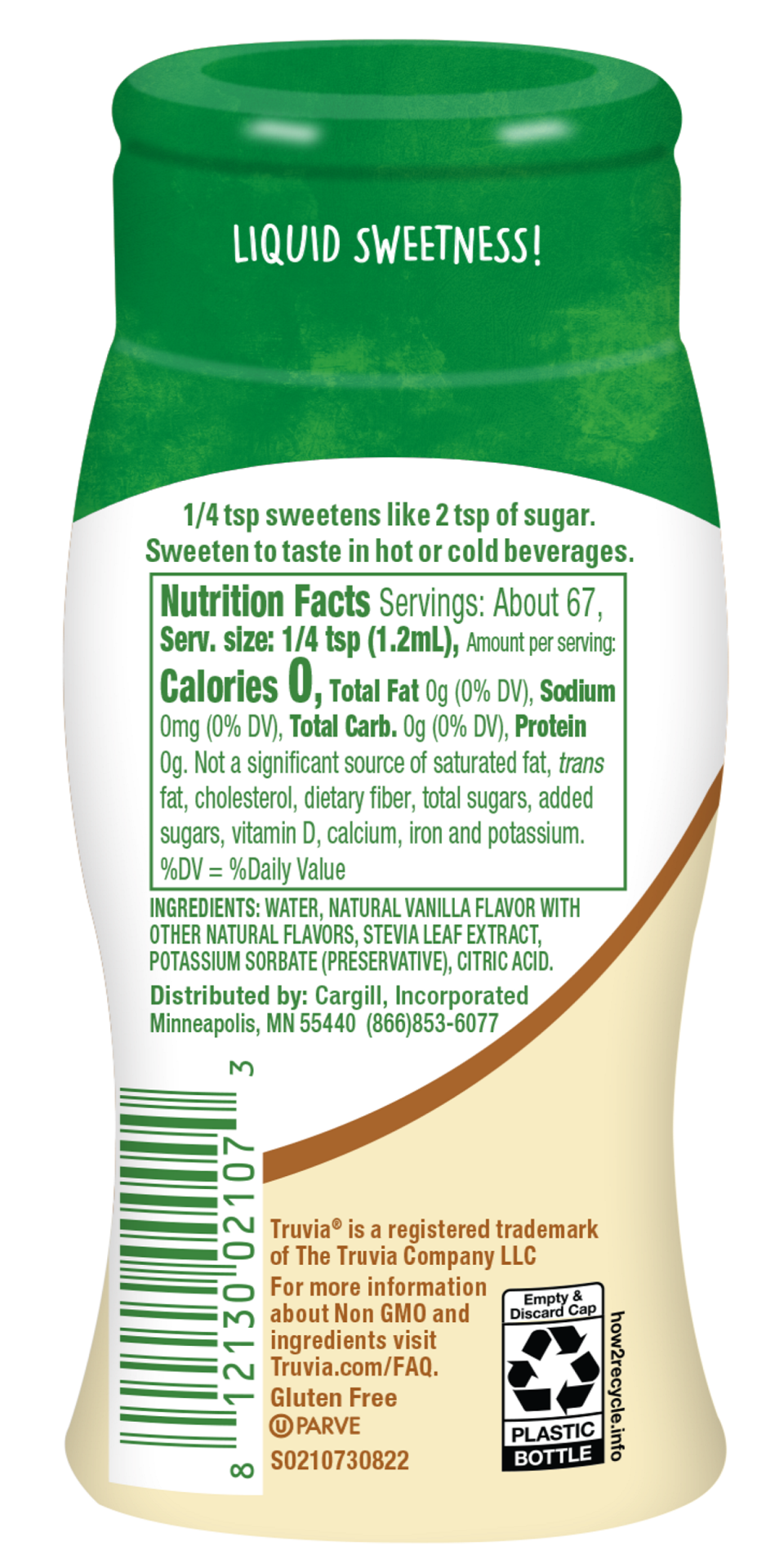 slide 2 of 3, Truvia Zero-Calorie Liquid Sweetener from the Stevia Leaf, 2.7 fluid ounce bottle, Vanilla flavor, 2.7 fl oz