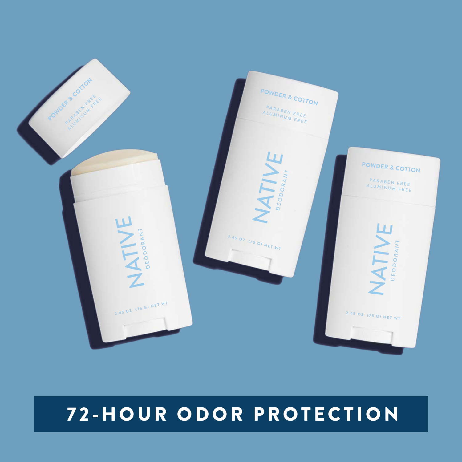 slide 5 of 8, Native Powder & Cotton Aluminum-Free Deodorant, 2.65 oz