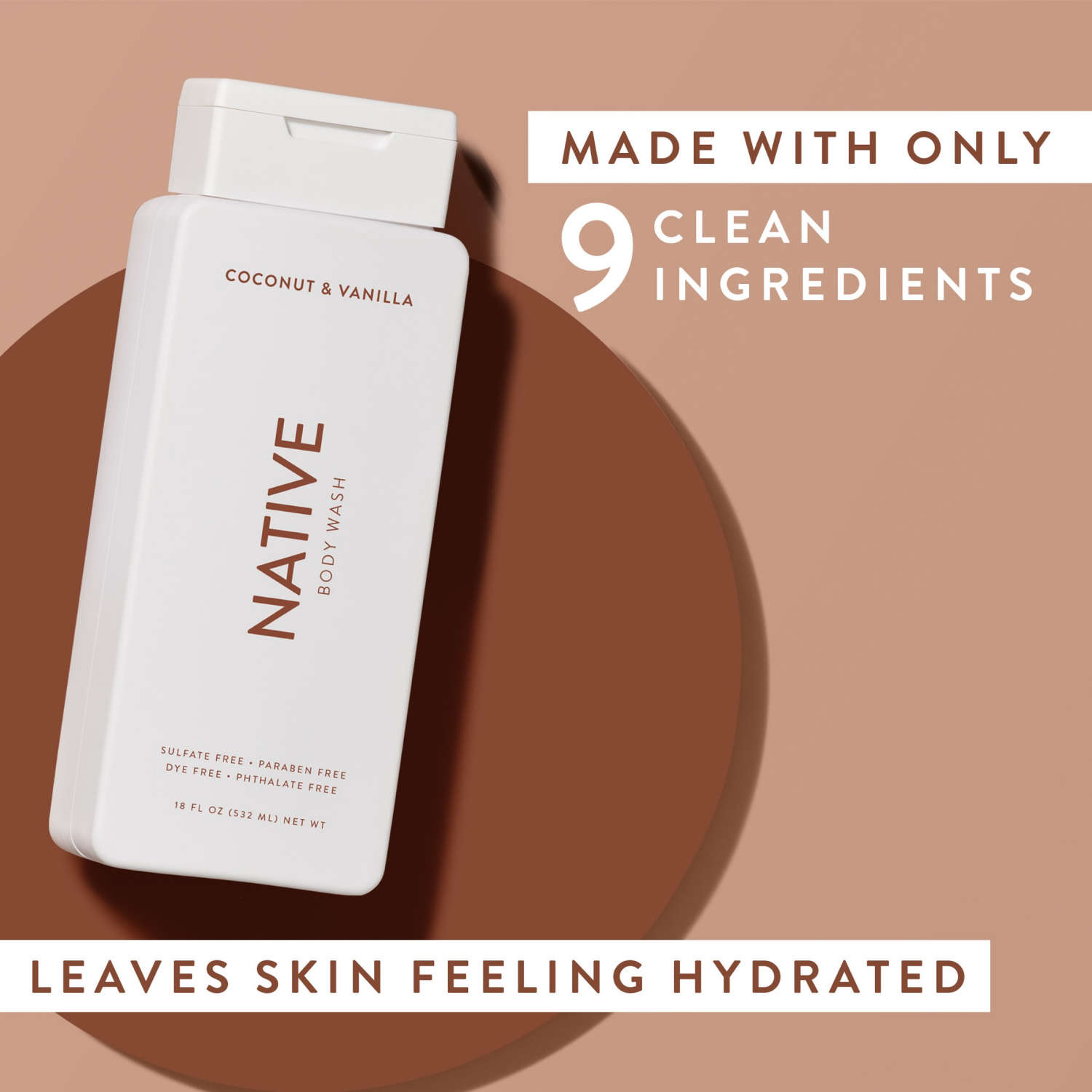 slide 2 of 8, Native Coconut & Vanilla Body Wash for Women - 18 fl oz, 18 fl oz