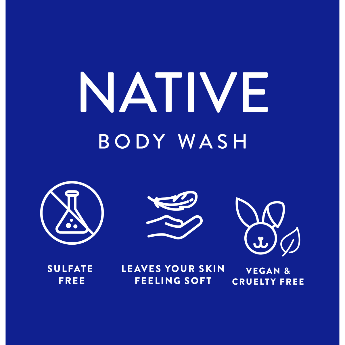 slide 6 of 8, Native Body Wash, Powder & Cotton, 18 oz