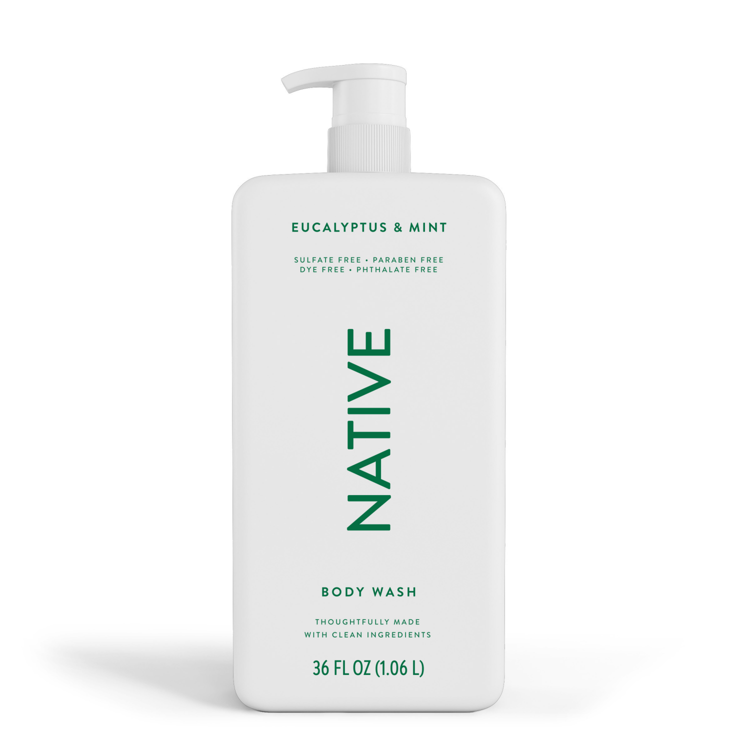 slide 5 of 7, Native Body Wash, Eucalyptus & Mint, Sulfate Free, for Women and Men, 36 oz, 36 oz