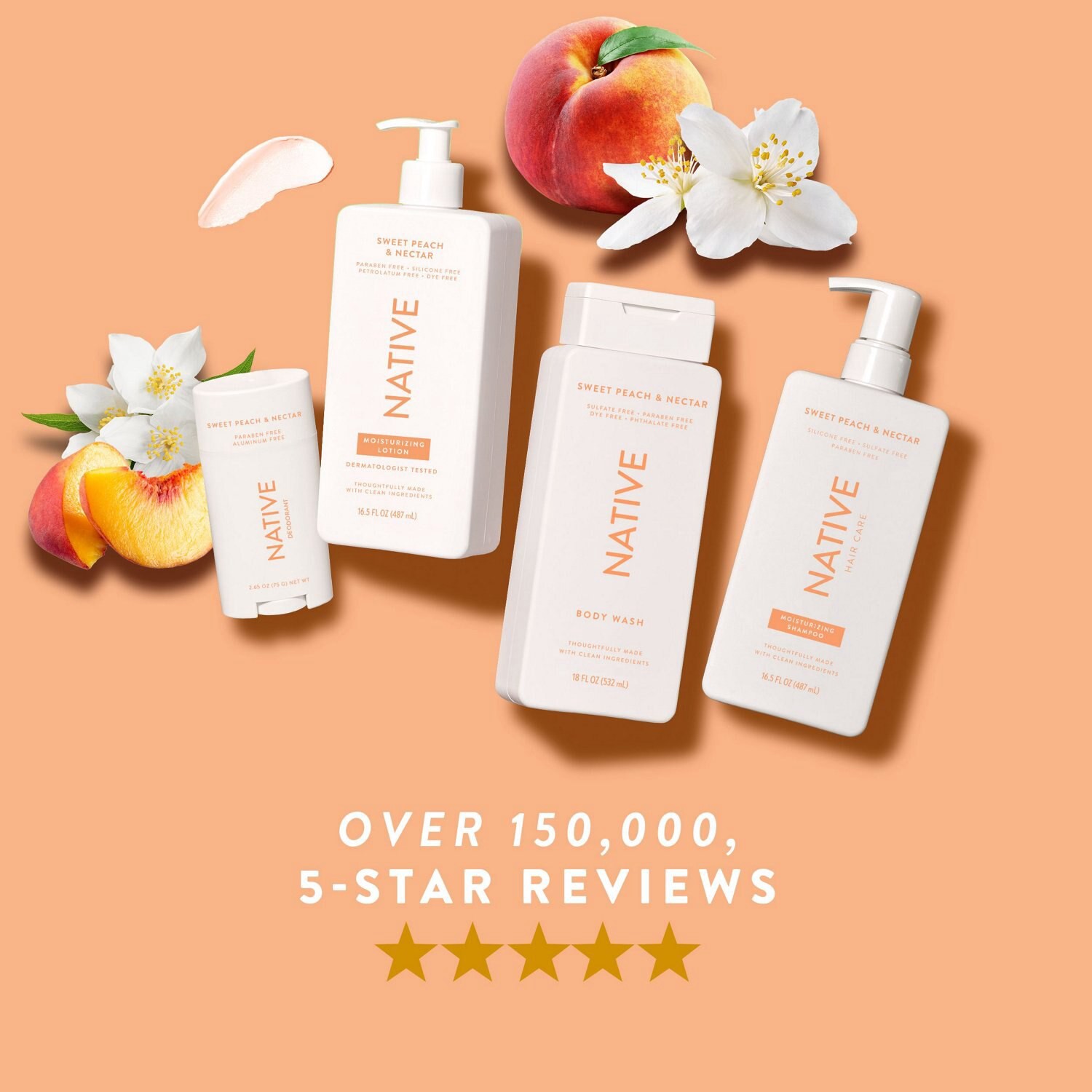 slide 7 of 9, Native Moisturizing Conditioner - Sweet Peach & Nectar, 16.5 oz