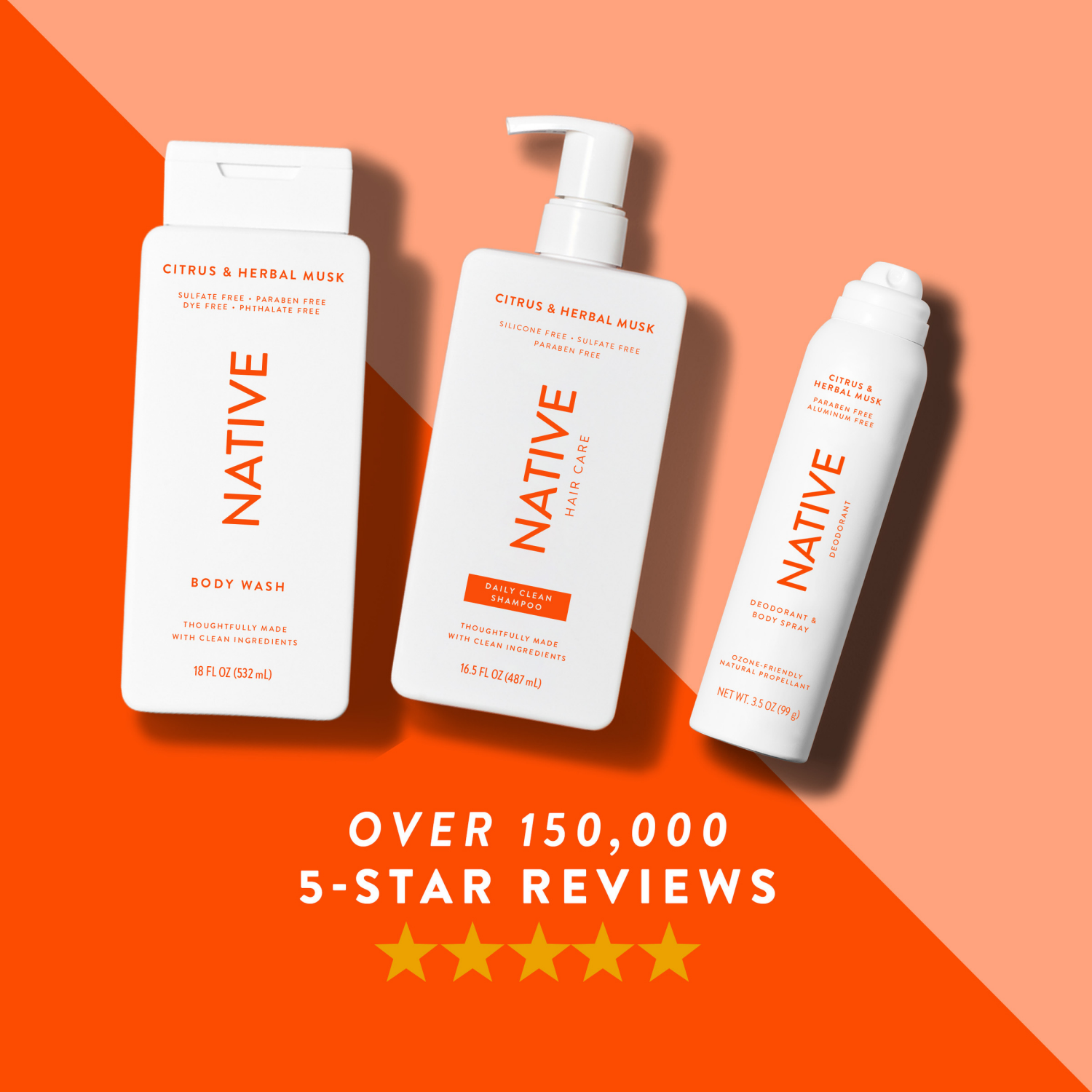 slide 2 of 8, Native Deodorant Spray Citrus & Herbal Musk 3.5oz, 3.5 oz