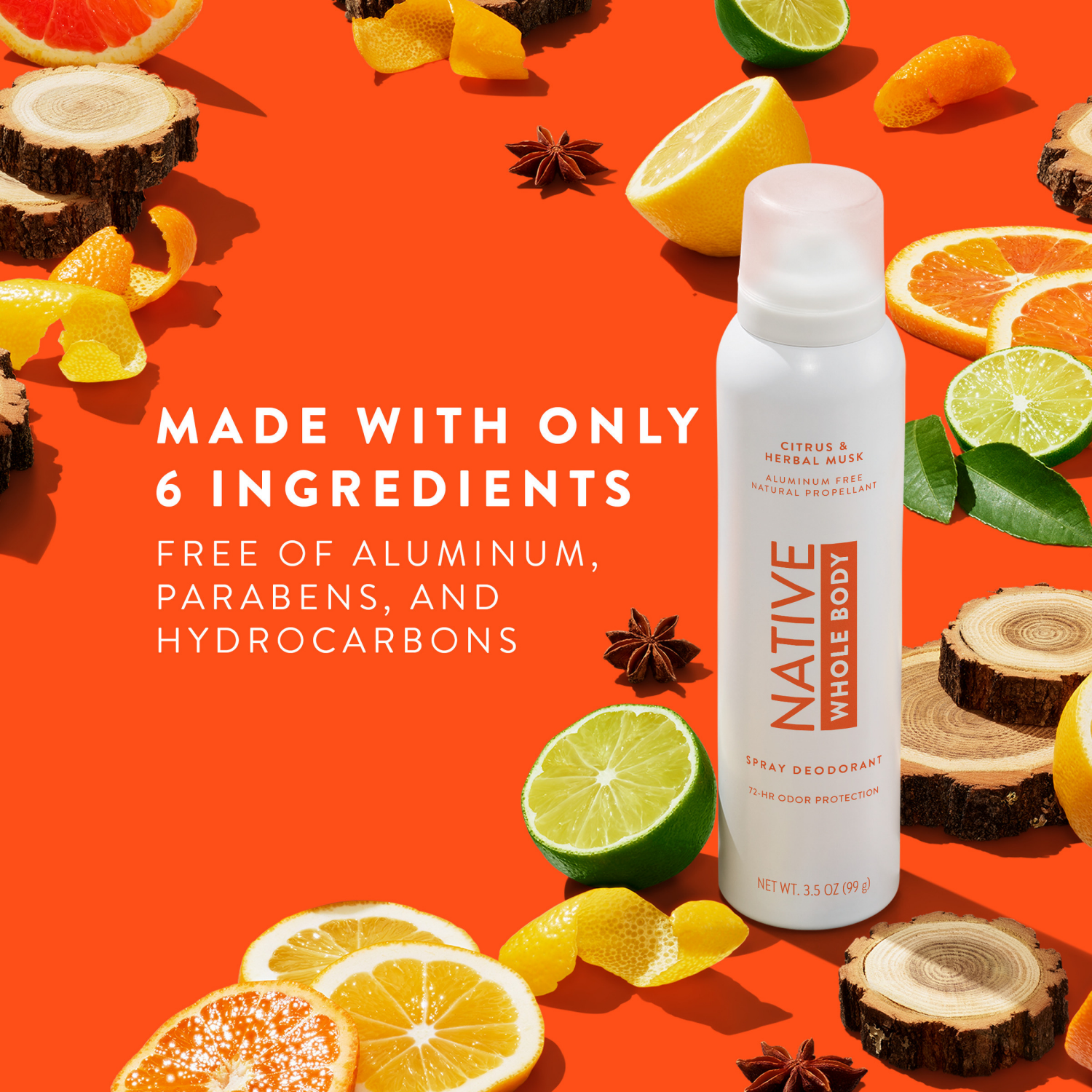 slide 7 of 8, Native Deodorant Spray Citrus & Herbal Musk 3.5oz, 3.5 oz