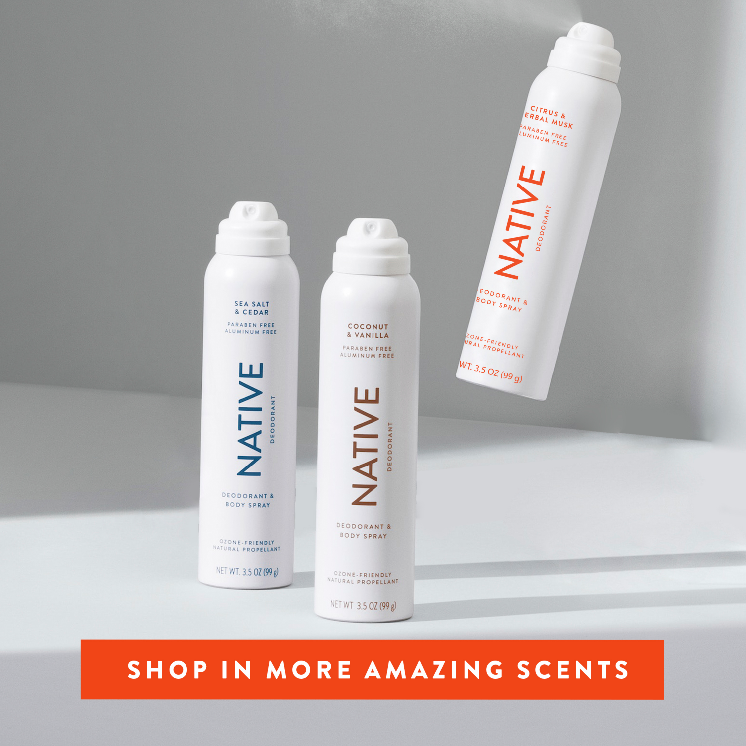 slide 8 of 8, Native Deodorant Spray Citrus & Herbal Musk 3.5oz, 3.5 oz