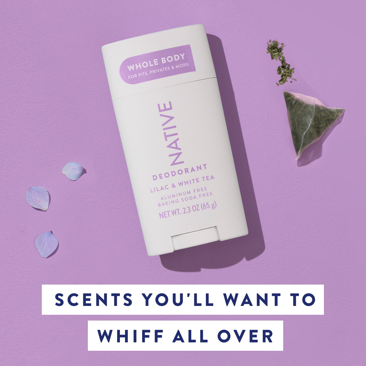 slide 2 of 4, Native Lilac & White Tea Whole Body Deodorant, 2.5 oz