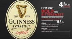 Guinness Extra Stout Imported Beer 24Pk