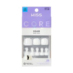 Kiss Core Toe-Tally Yours Color Toenails, 26 count