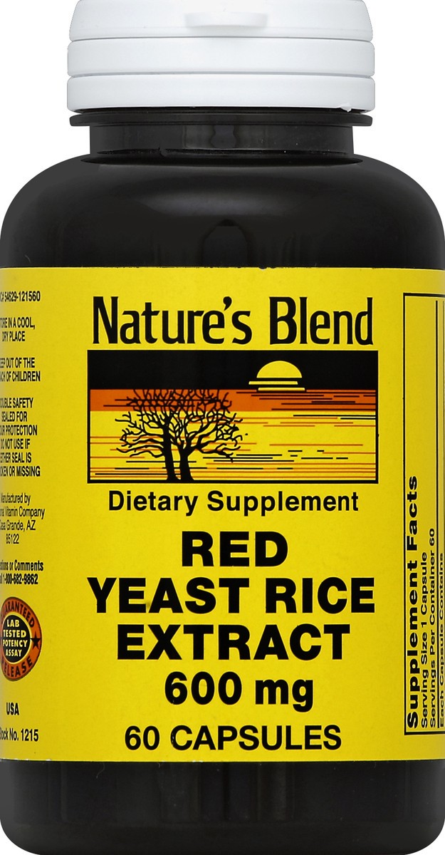 slide 2 of 7, Natures Blend Red Yeast Rice Extract 60 ea, 60 ct