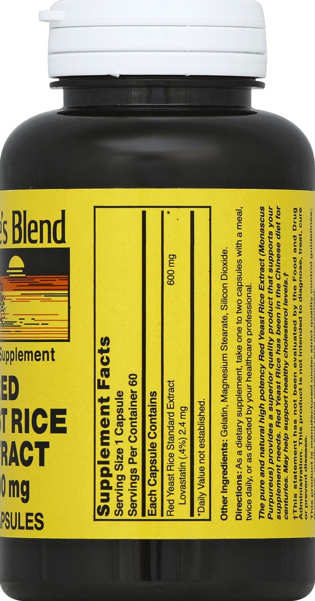 slide 6 of 7, Natures Blend Red Yeast Rice Extract 60 ea, 60 ct