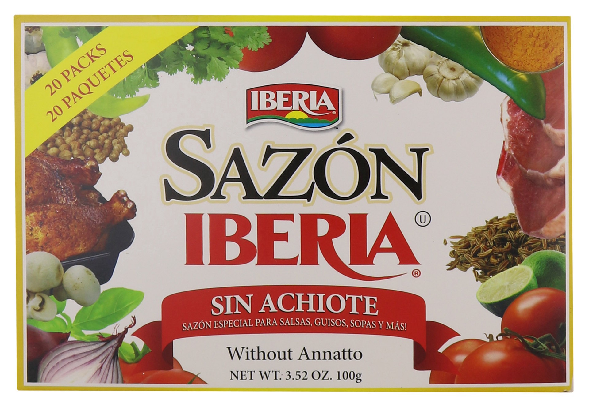 slide 1 of 1, Iberia SazГіn Without Annatto, 3.52 oz