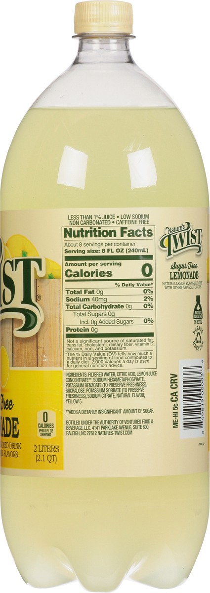 slide 8 of 13, Nature's Twist Sugar Free Lemonade 2 l, 2.10 qt