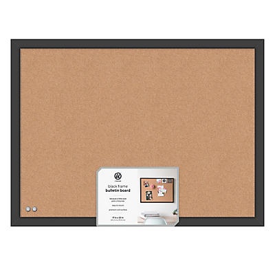 slide 1 of 1, U Brands Cork Bulletin Board with Black MDF Frame, 17 x 23 in