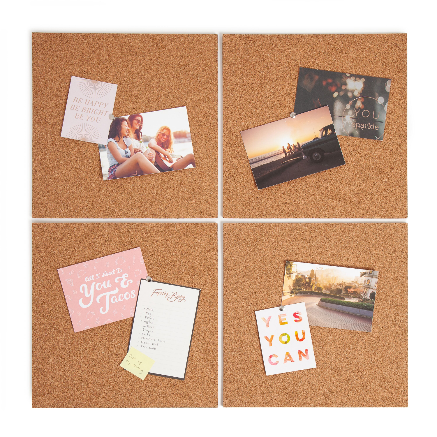 slide 2 of 2, U Brands Hex Cork Tiles, 4 ct