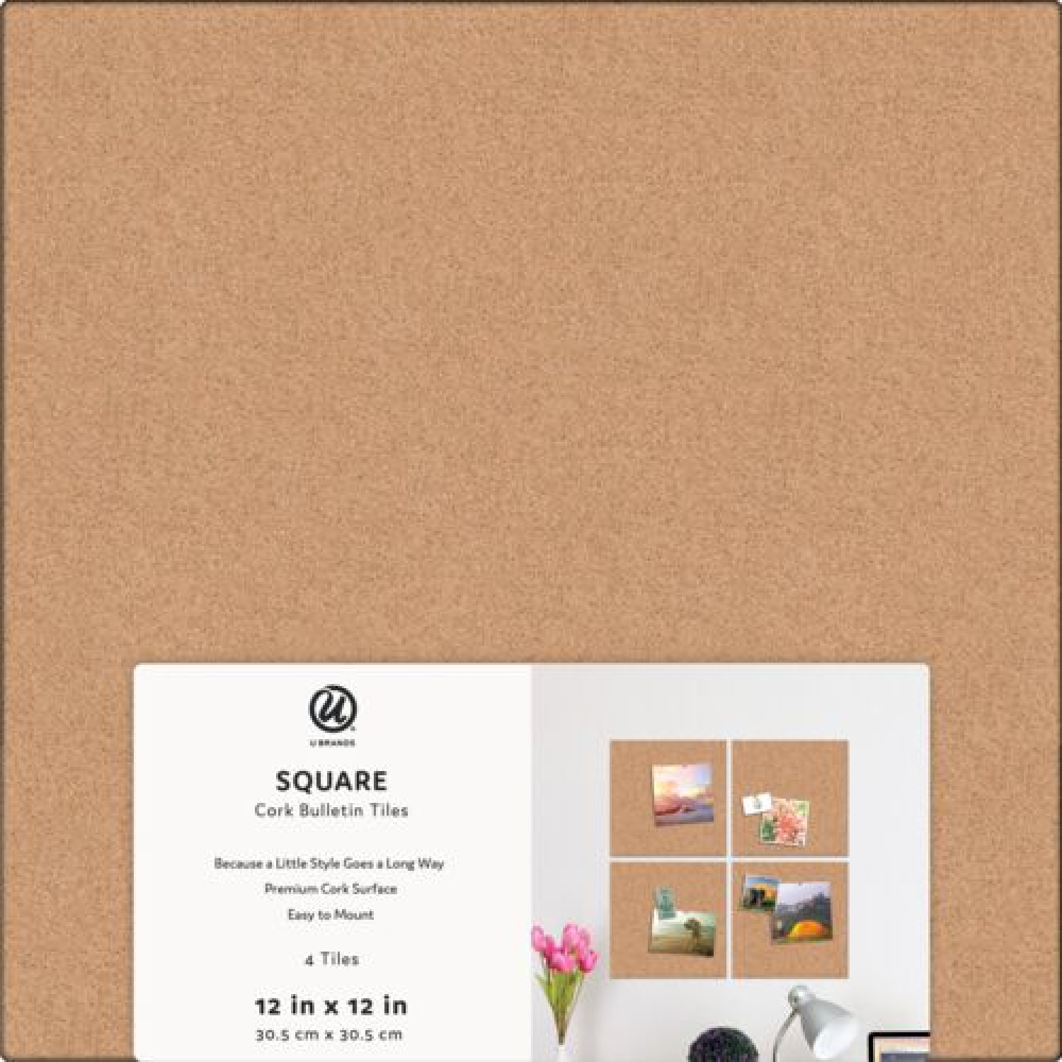 slide 1 of 2, U Brands Hex Cork Tiles, 4 ct