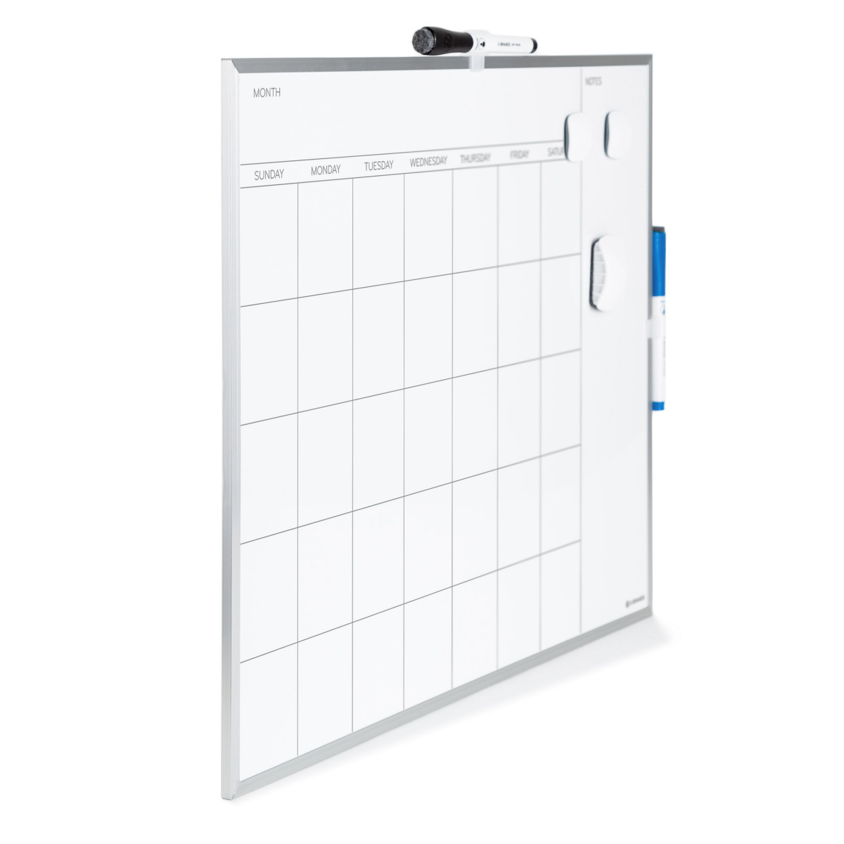slide 2 of 2, U Brands Magnetic Dry Erase Calendar Board, 20x16 in., Silver Aluminum Frame, 1 ct