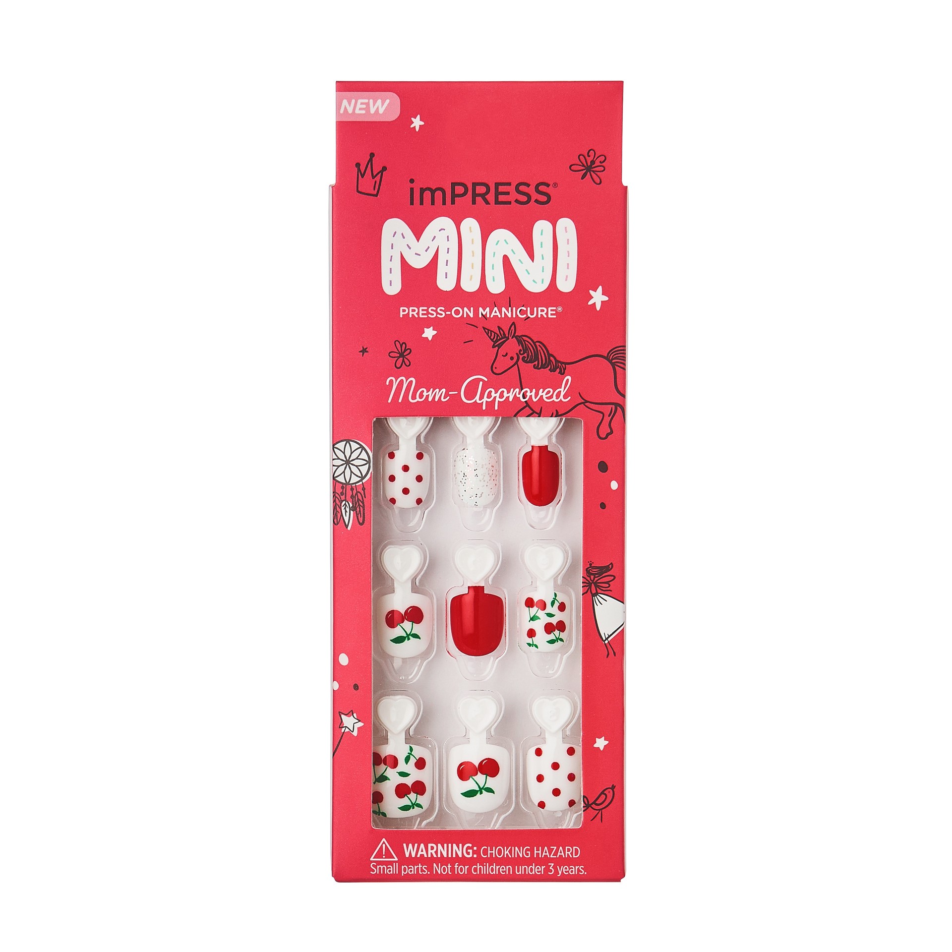 slide 1 of 5, imPRESS MINI Press-on Nails, Cutie Pie, Short, 30 ct