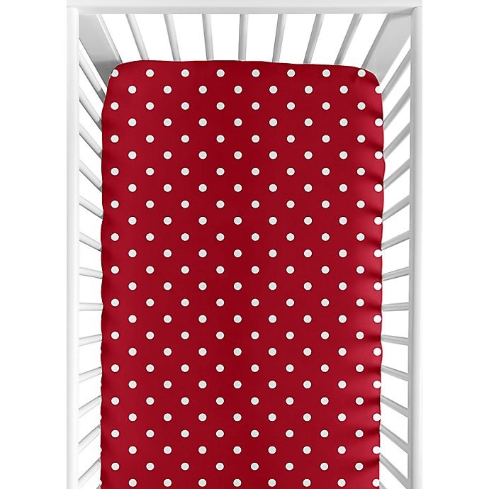 slide 2 of 2, Sweet Jojo Designs Ladybug Polka Dot Fitted Crib Sheet - Red/White, 1 ct