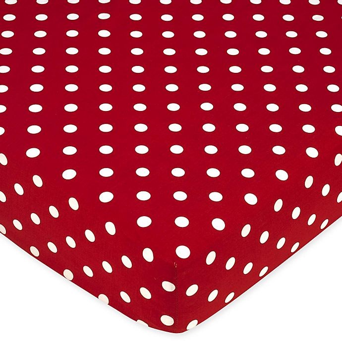 slide 1 of 2, Sweet Jojo Designs Ladybug Polka Dot Fitted Crib Sheet - Red/White, 1 ct