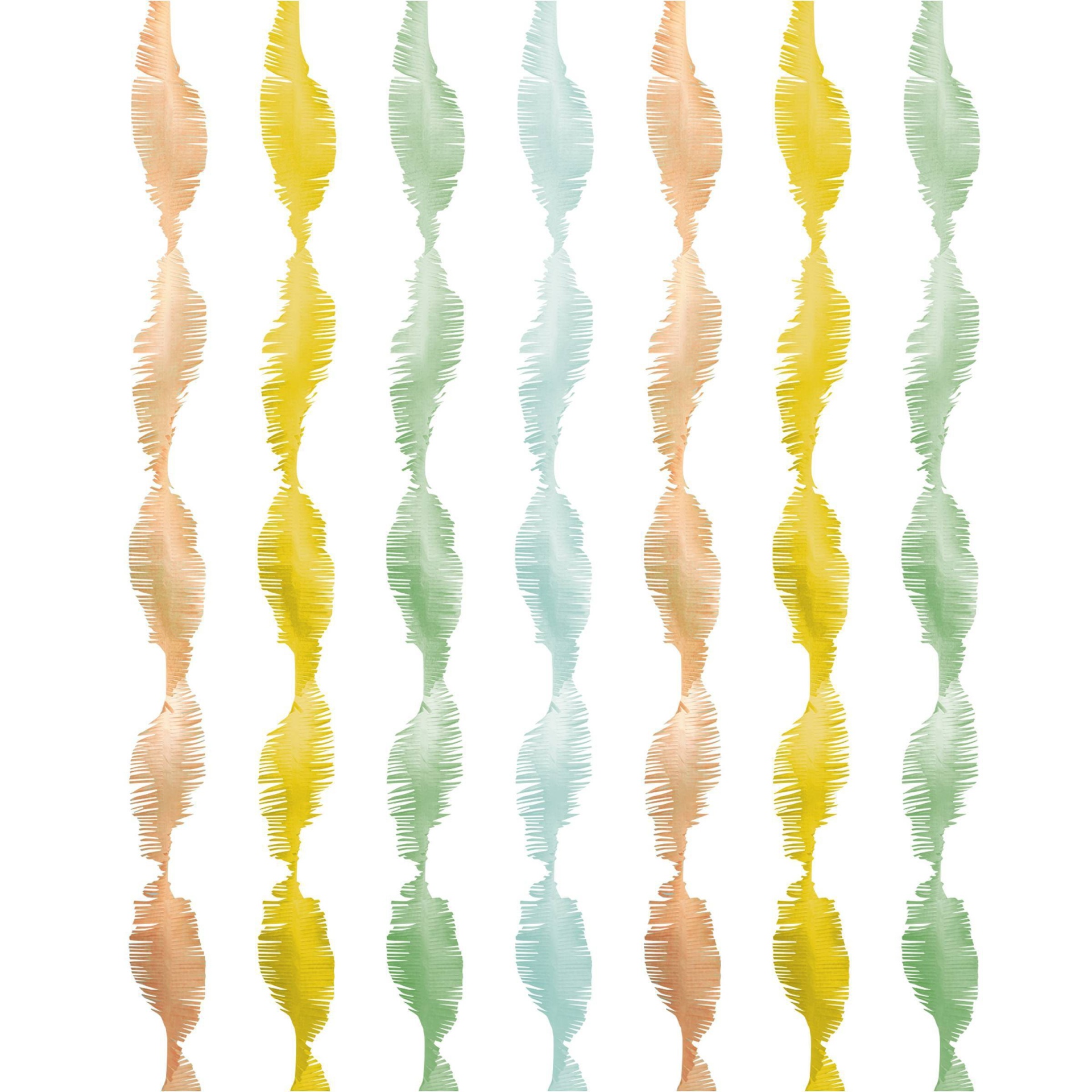 slide 1 of 3, 7ct Rainbow Decorative Party Streamer/Garland - Spritz, 7 ct