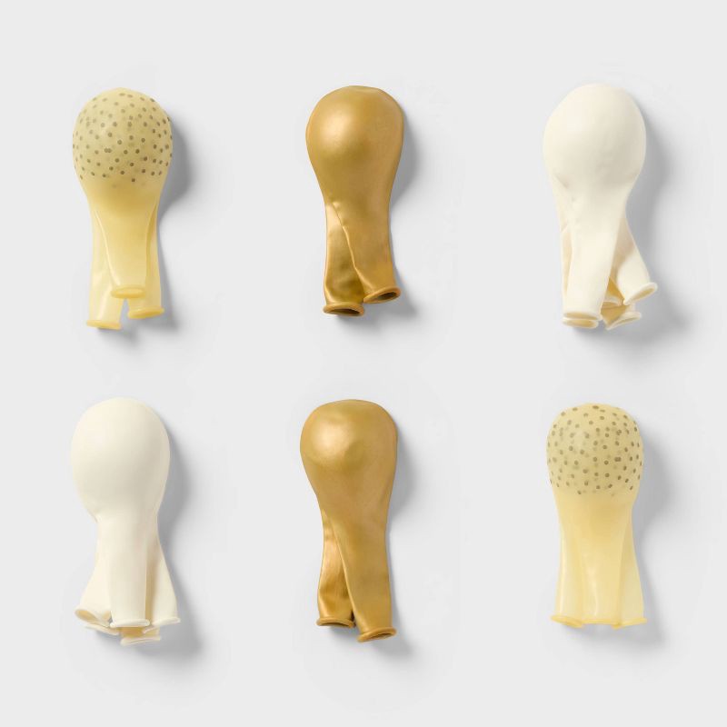 slide 3 of 6, 20ct Confetti Balloon Pack Gold/White - Spritz™, 20 ct