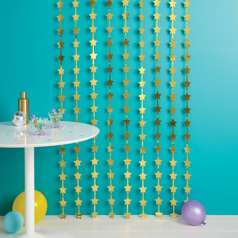 slide 2 of 4, 9ct Star Backdrop Party Decoration Gold - Spritz™, 9 ct