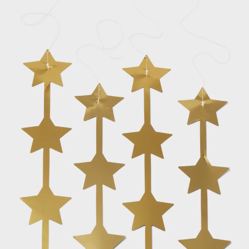 slide 3 of 4, 9ct Star Backdrop Party Decoration Gold - Spritz™, 9 ct