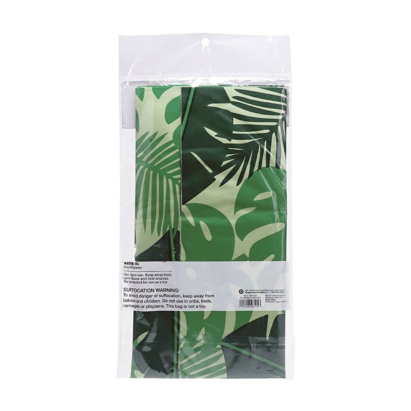 slide 3 of 3, Jungle Cat Table Cover Green - Spritz™, 1 ct