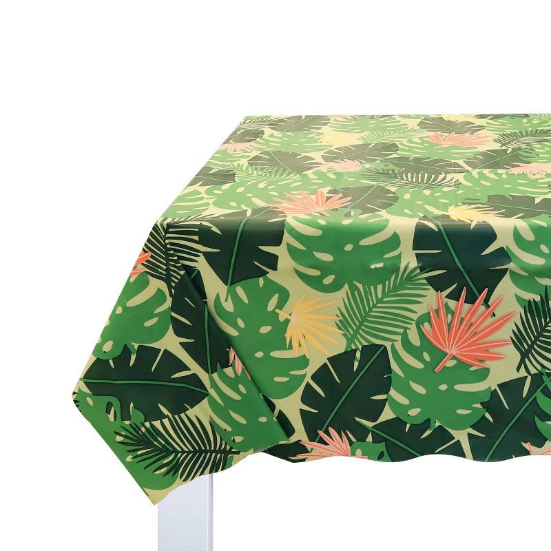 slide 1 of 3, Jungle Cat Table Cover Green - Spritz™, 1 ct