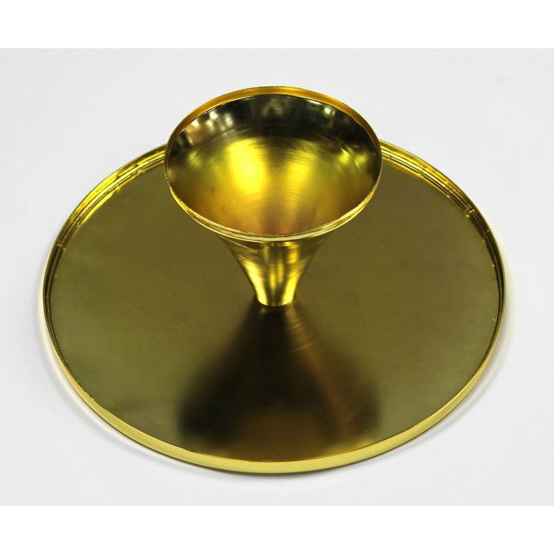 slide 3 of 4, 10" Metallic Cake Serving Stand - Spritz™, 1 ct