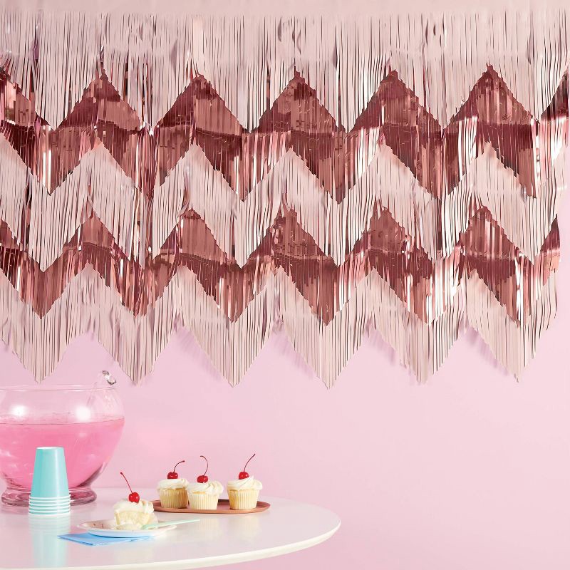 slide 2 of 3, 5ct Boho Décor Backdrop White/Rose/Gold - Spritz™, 5 ct