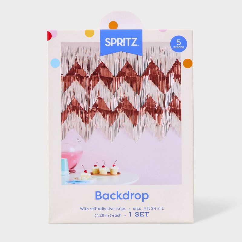 slide 3 of 3, 5ct Boho Décor Backdrop White/Rose/Gold - Spritz™, 5 ct