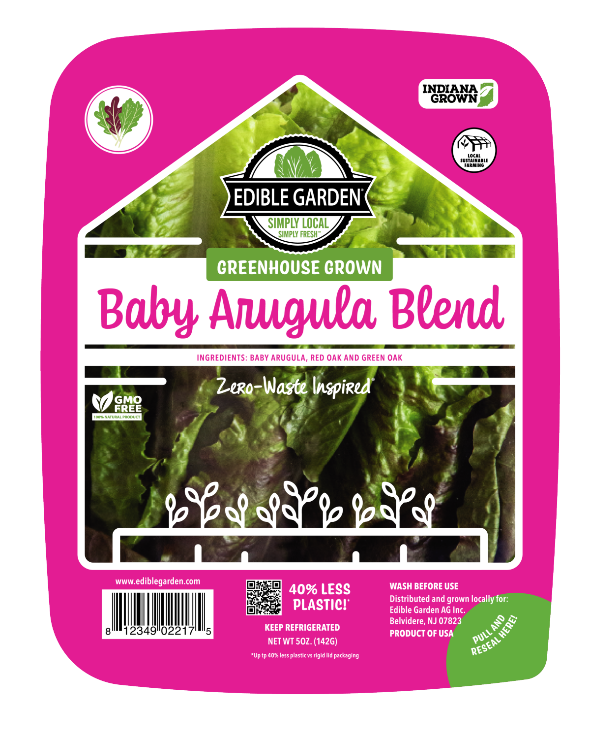 slide 1 of 1, Edible Garden Baby Arugula Blend, 5 oz, 5 oz
