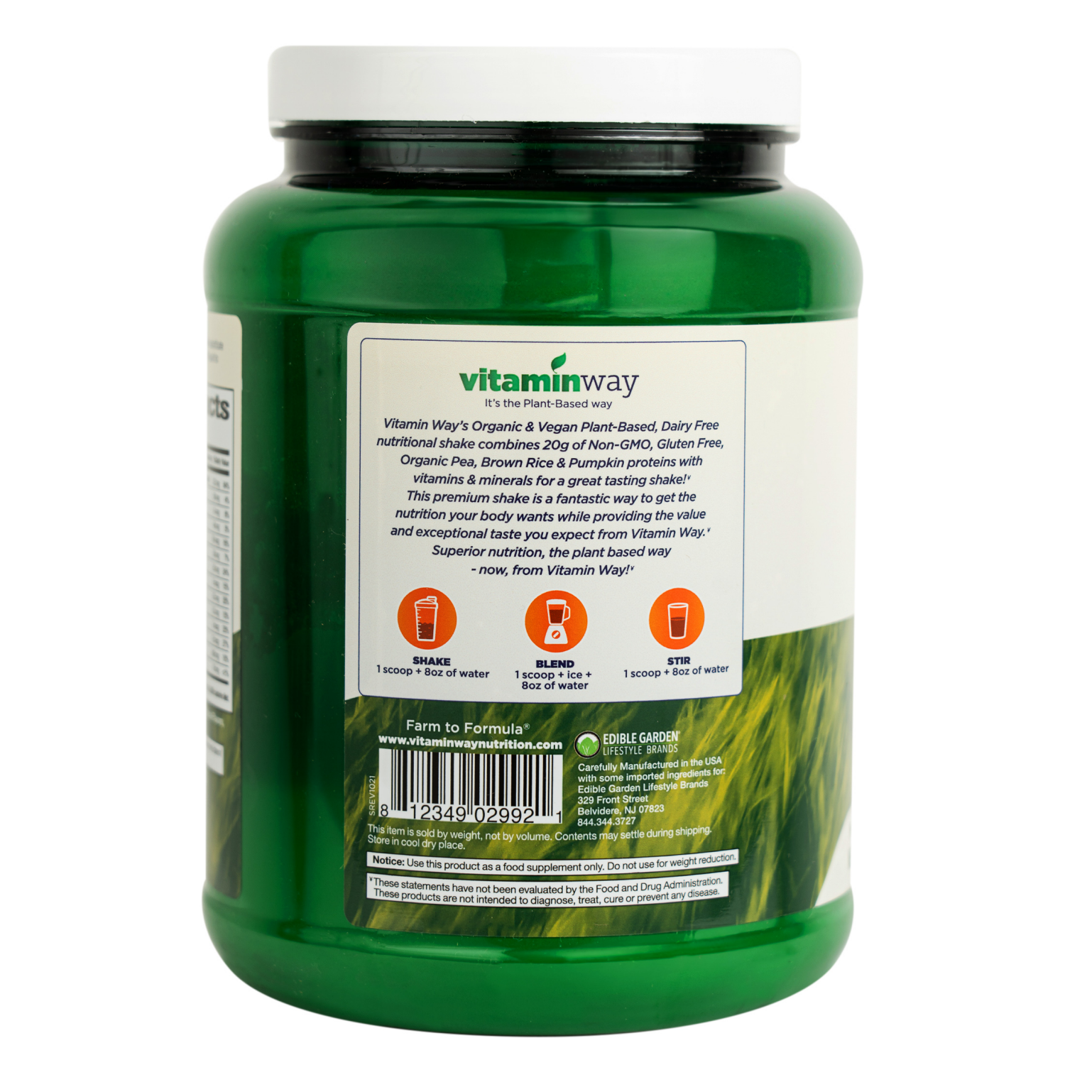 slide 3 of 3, Vitamin Way VITAMIN WHEY Vitamin Way Organic Protein (Creamy Vanilla), 1 lb 4 oz