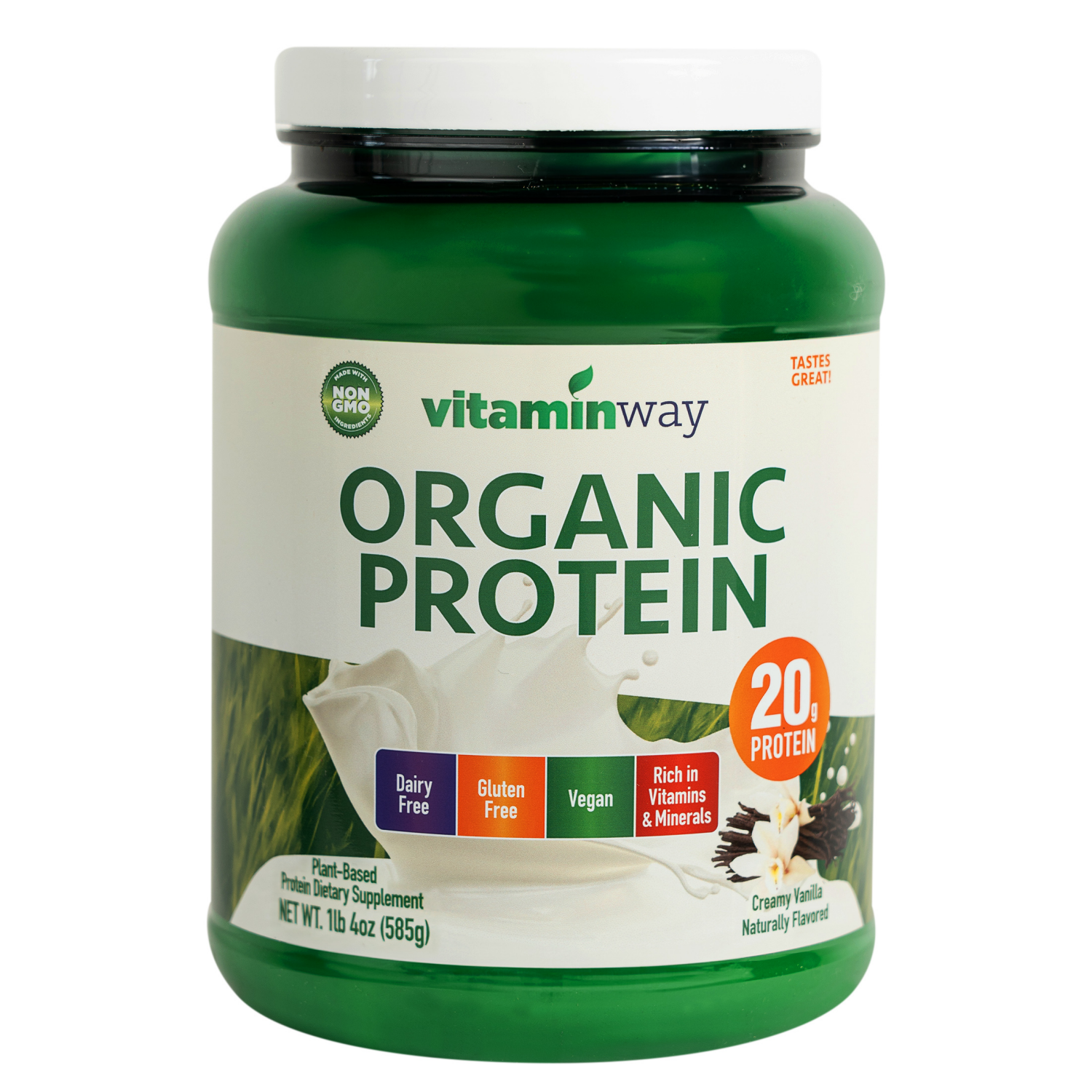 slide 1 of 3, Vitamin Way VITAMIN WHEY Vitamin Way Organic Protein (Creamy Vanilla), 1 lb 4 oz