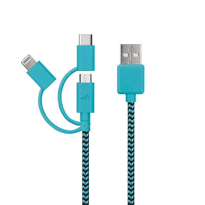 slide 3 of 3, MyTech Micro USB Lightning Type C Cable, 6 ft