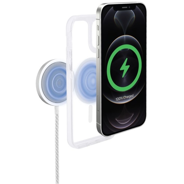 slide 2 of 2, iHome Magnetic Clear Velo Case For Iphone 12 Pro Max, White, 2Ihpc0829W1L2, 1 ct