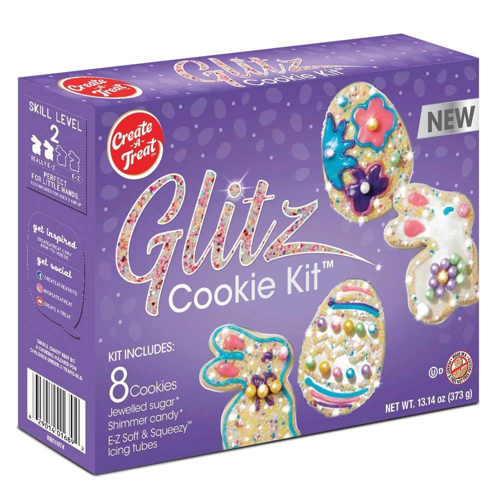 slide 1 of 1, Create A Treat Glitz Bunny and Egg Cookie Kit, 13.14 oz