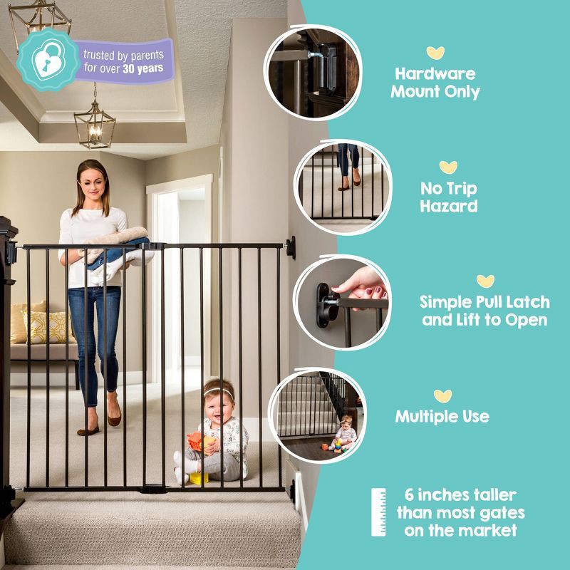slide 5 of 6, Regalo Extra Tall Top of Stair Gate, 1 ct