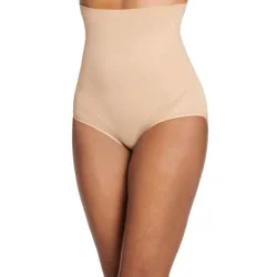 Jockey Generation™ Women's Core Body Smoothing High-Waist Briefs - Beige L: Medium Control, Light Compression