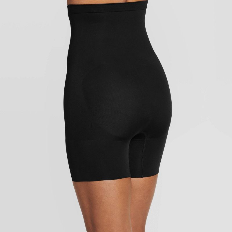 slide 2 of 3, Jockey Generation™ Women's Core Body Smoothing High-Waist Mid-Thigh Shorts - Black XL: Tummy Control Shapewear, 1 ct