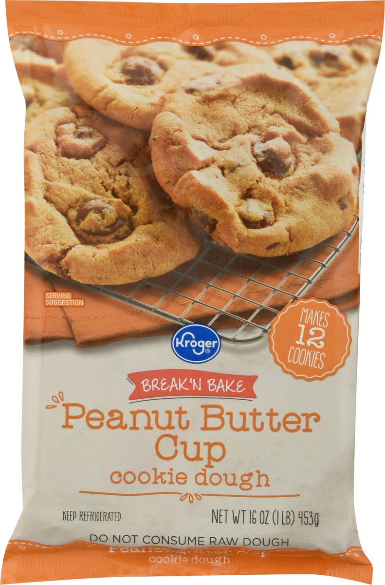 slide 9 of 11, Kroger Large Break 'N Bake Peanut Butter Cup Cookie Dough, 16 oz