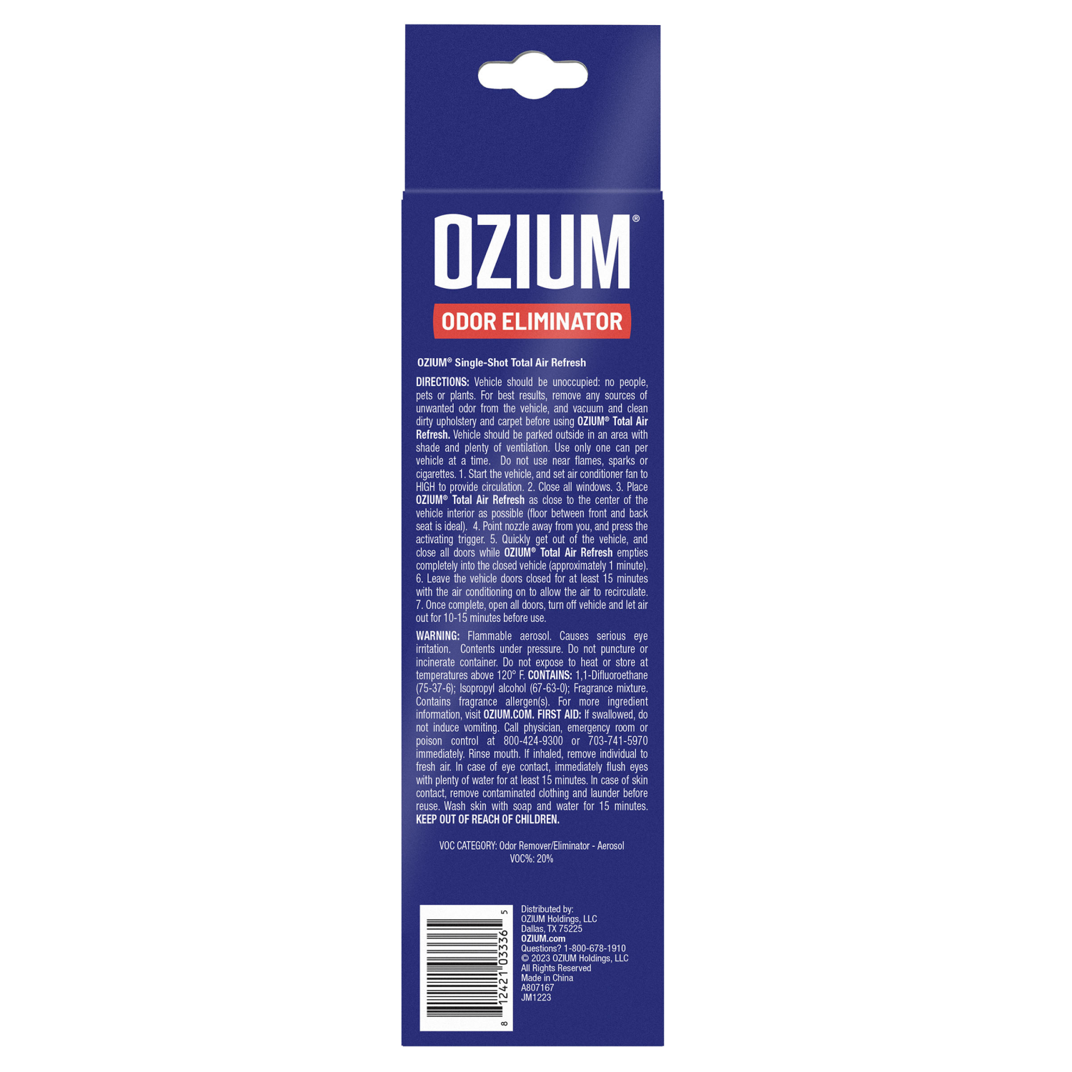 slide 2 of 3, Ozium Carbon Black Single-Shot Total Air Refresh, 2 oz