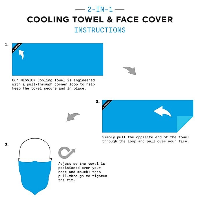 slide 5 of 5, Mission EnduraCool Instant Cooling Towel - Black, 1 ct